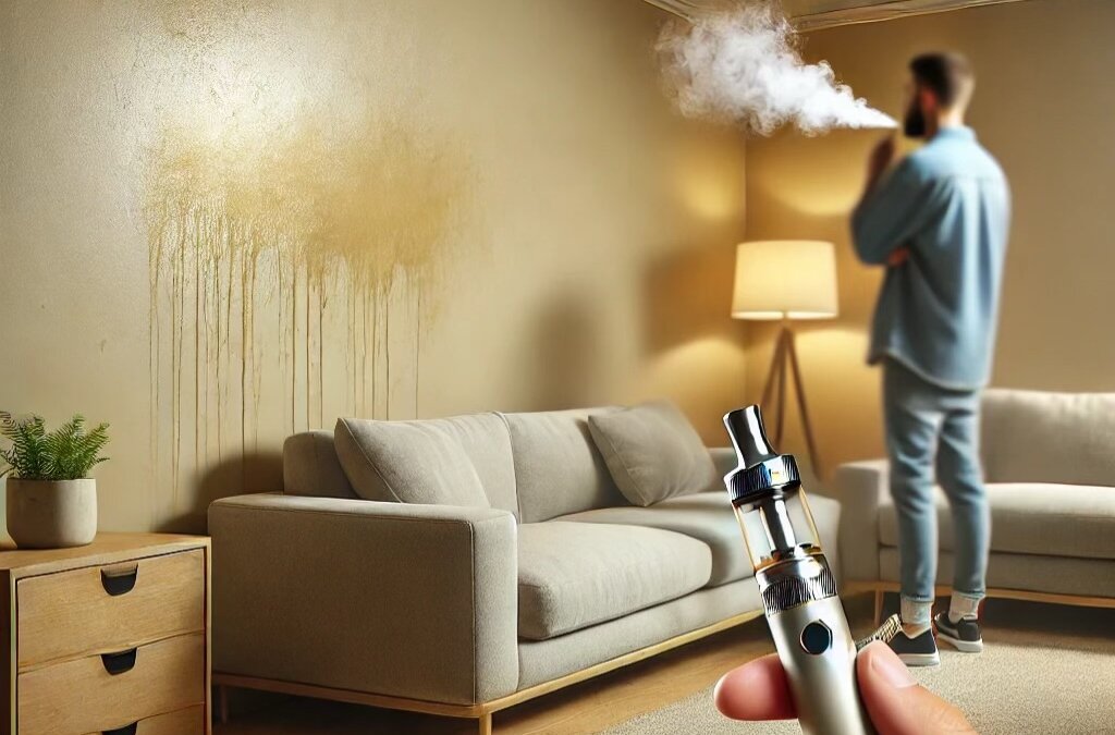 Tâches mur cigarette électronique mur taché