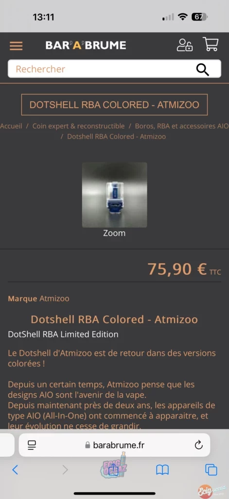 DOTAIO V2 ICEBERG STURDY EDITION LIMITÉE et un DOTSHELL RBA bleu