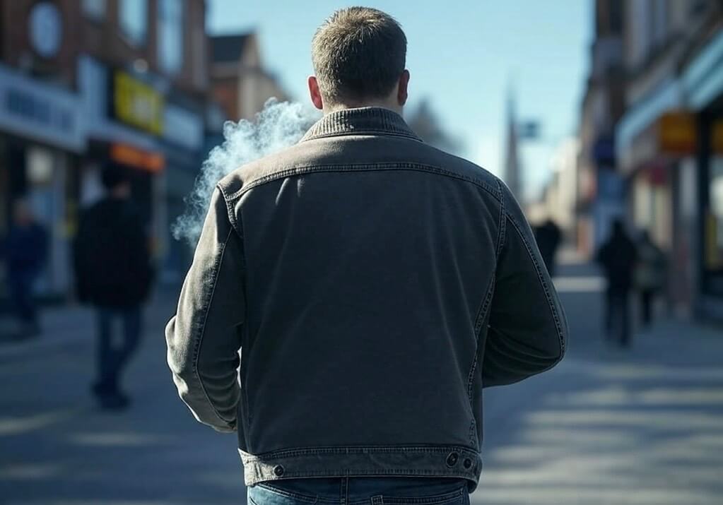 vapoteur dans la rue