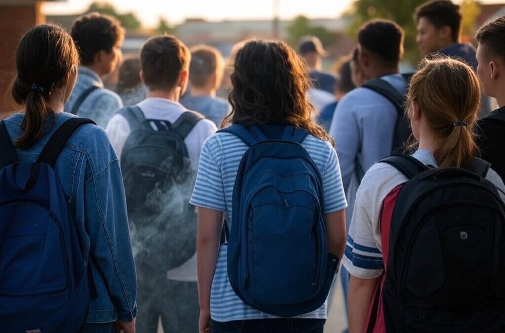 groupe de jeune vapoteur