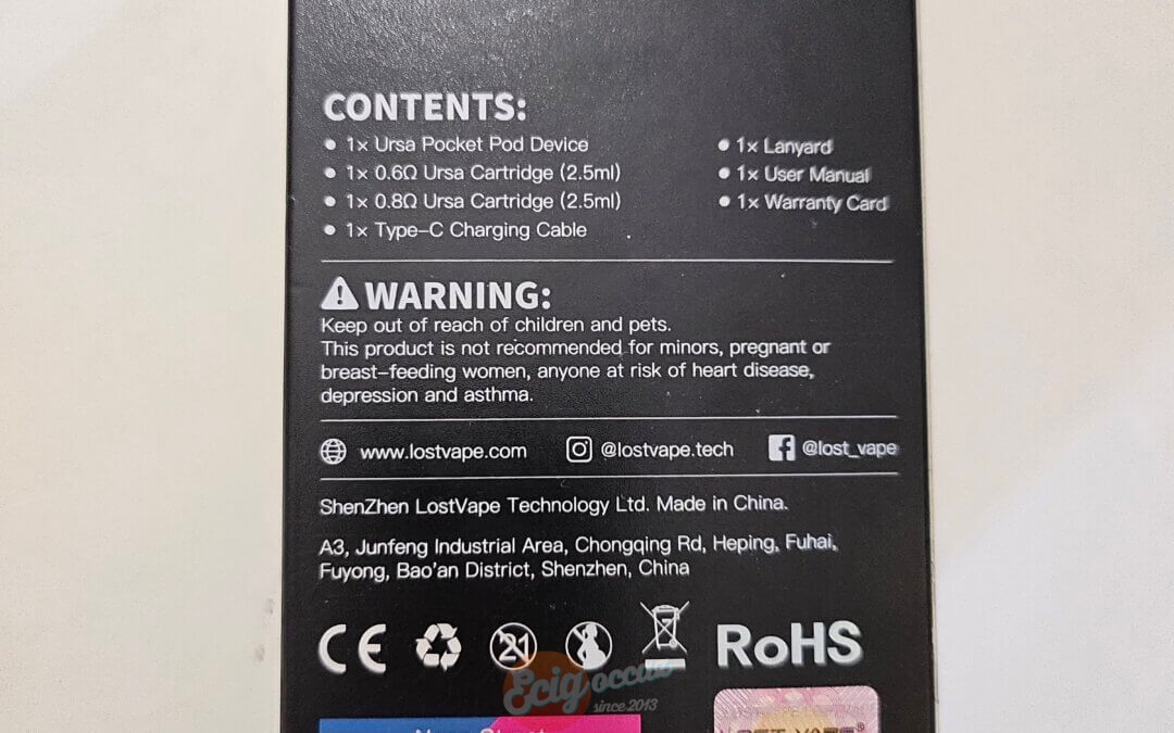 Ursa Pocket Lost Vape neuve