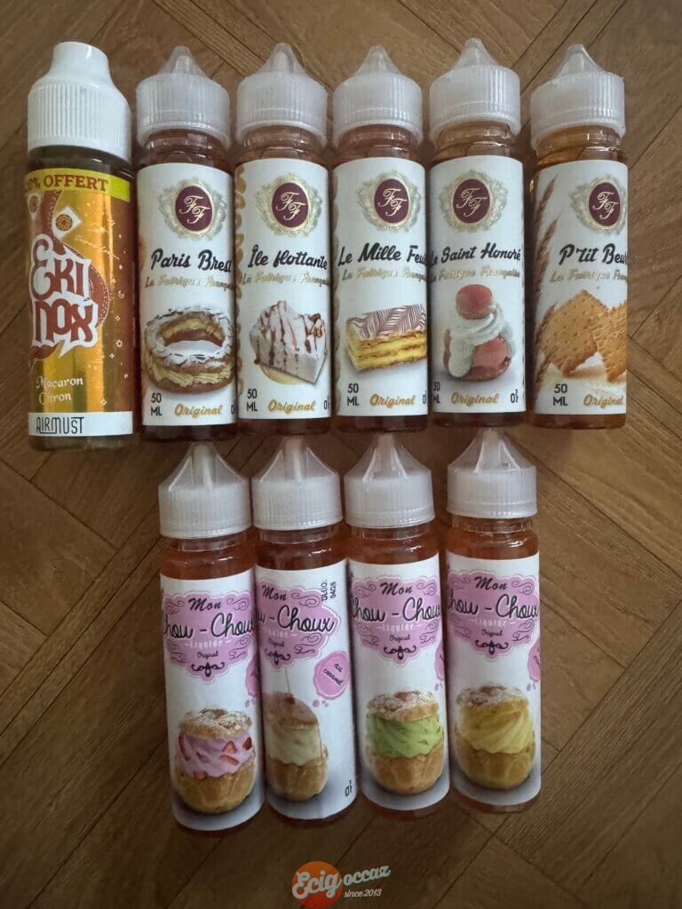 Lot Eliquides saveurs gourmandes