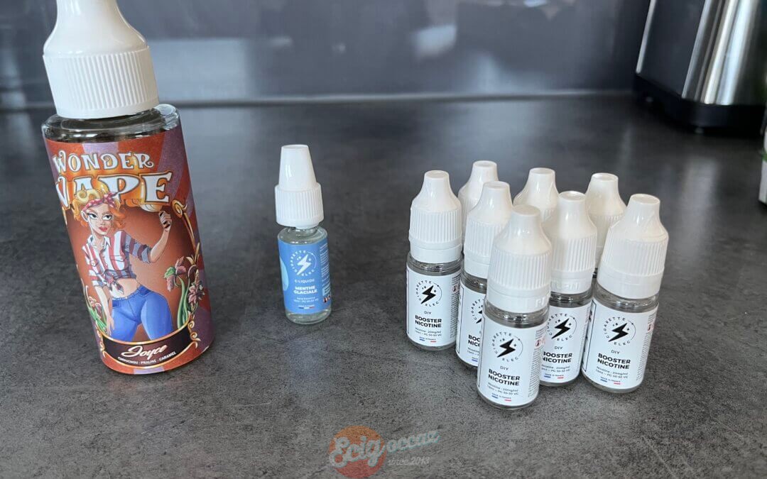 Lot e-liquide + booster de nicotine