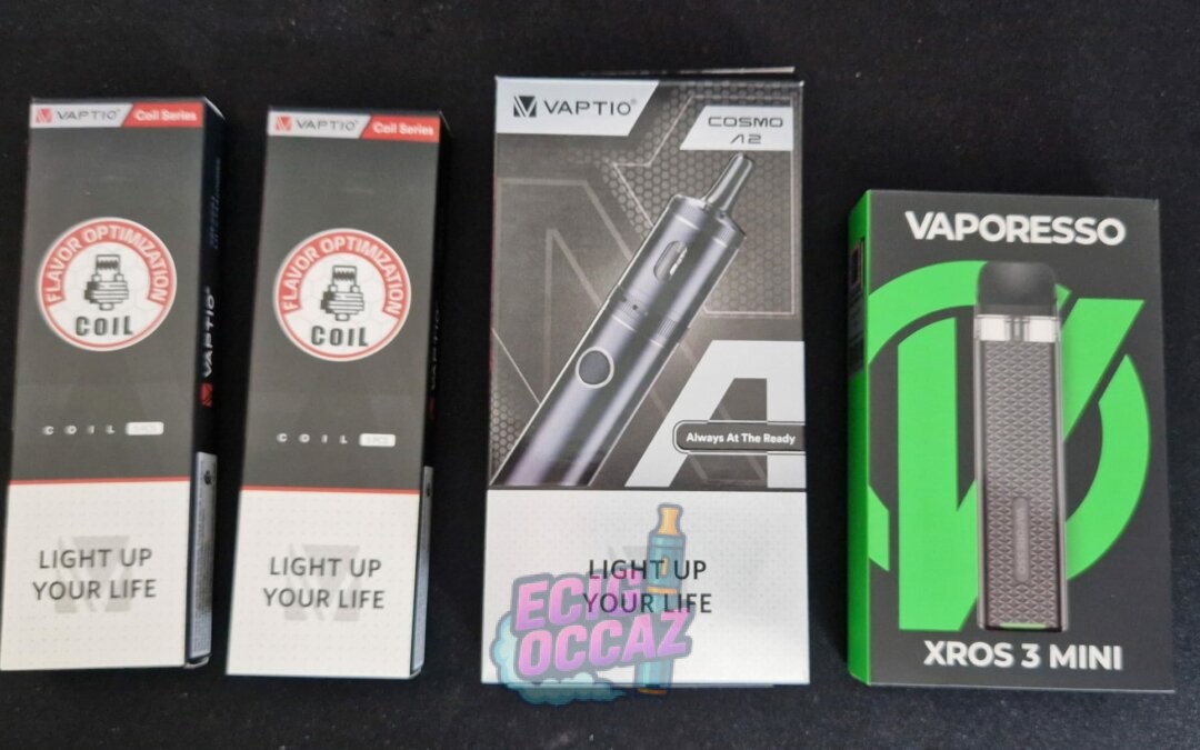 Vaptio Cosmo A2 + Vaporesso Xros 3 mini + résistances vaptio