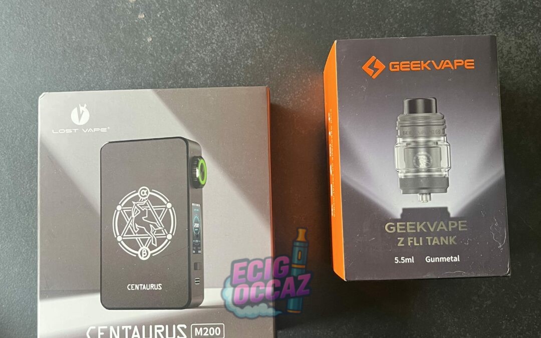 Box Centaurus m200 avec clearomiseur z fli geekvape