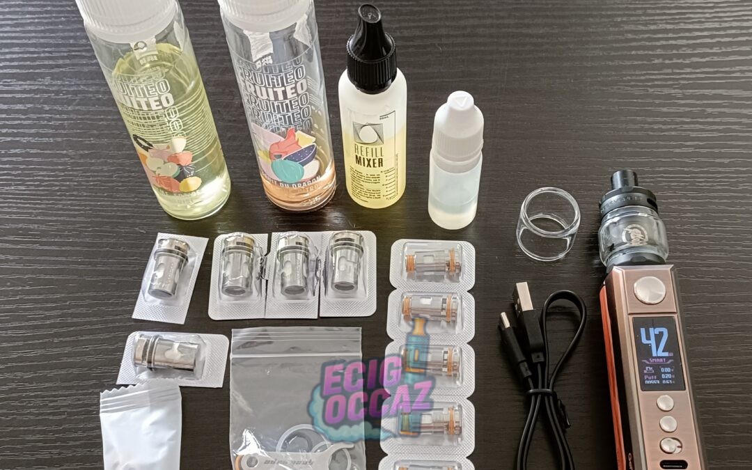#Cigarette électronique et accessoires : Kit Drag M100s – Voopoo – Antique Brass avec 11 résistances