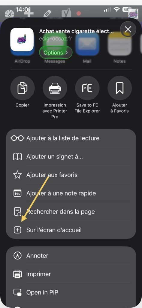 Webapp ecig occaz