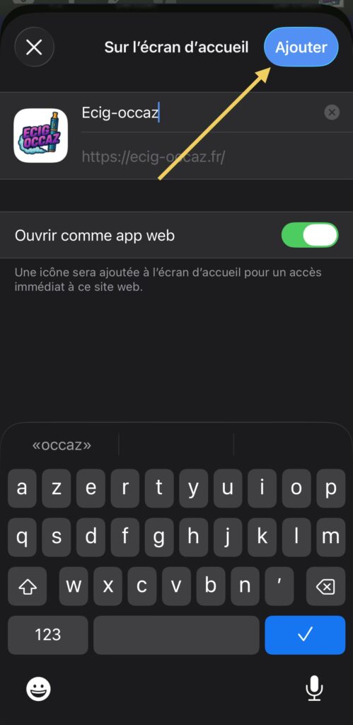 Webapp ecig occaz