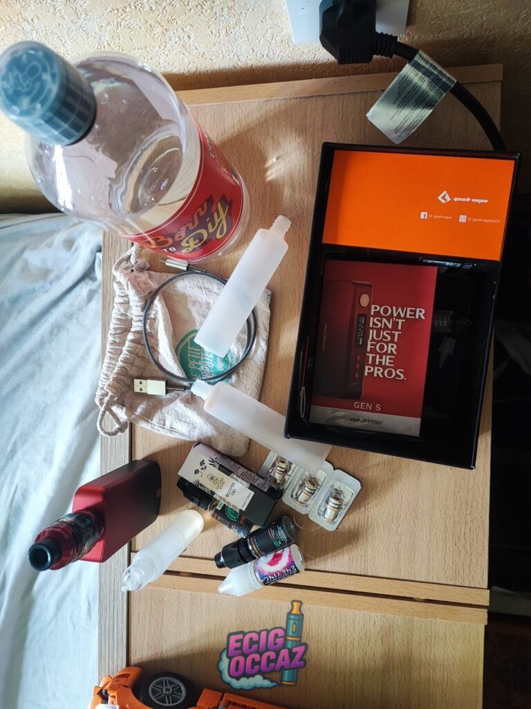 Kit Vaporesso Gen S + Geekvape Zeus + Accus & liquide