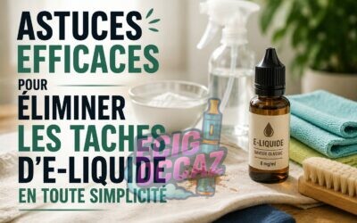 Astuces efficaces pour éliminer les taches d&rsquo;e-liquide en toute simplicité