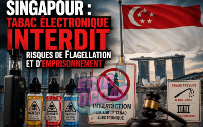 Singapour : tabac électronique interdit, risques de flagellation et d’emprisonnement