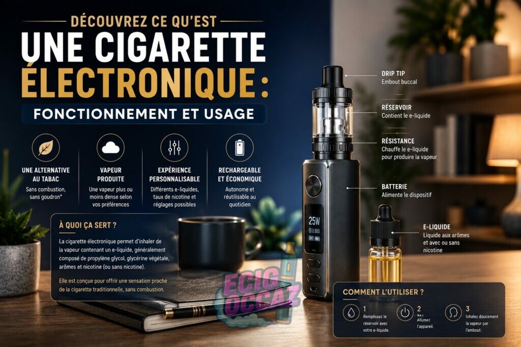 Découvrez ce qu&rsquo;est une cigarette électronique : fonctionnement et usage