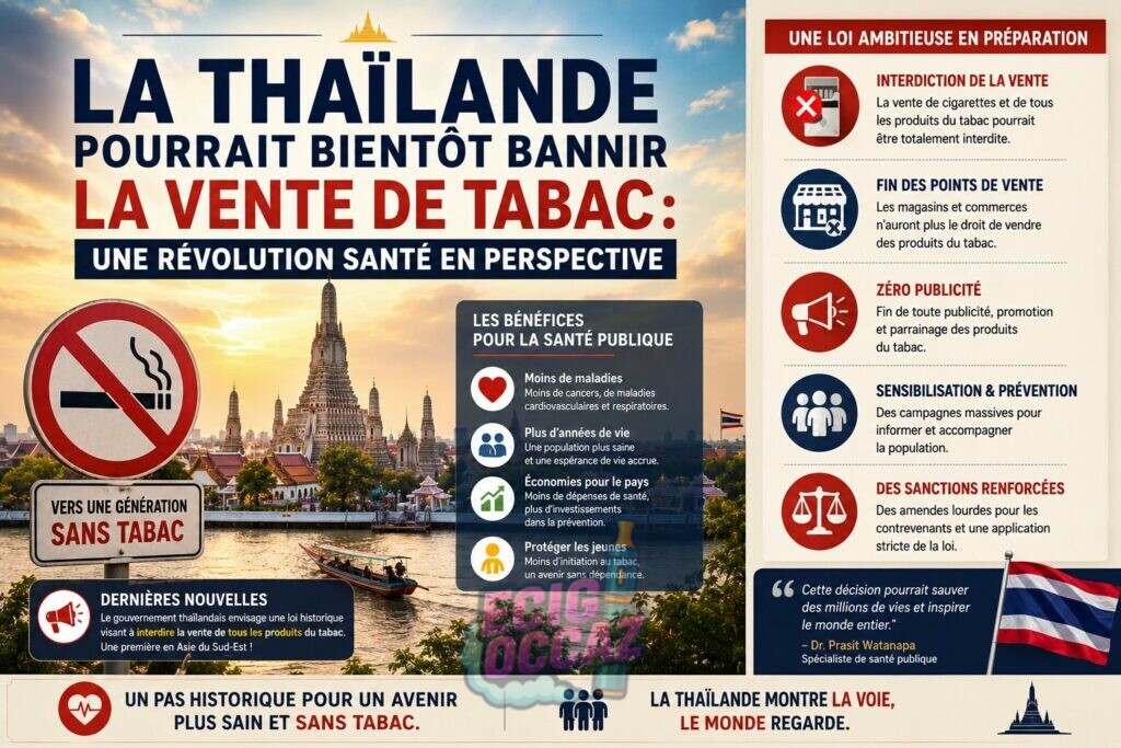 La Thaïlande pourrait bientôt bannir la vente de tabac : une révolution santé en perspective