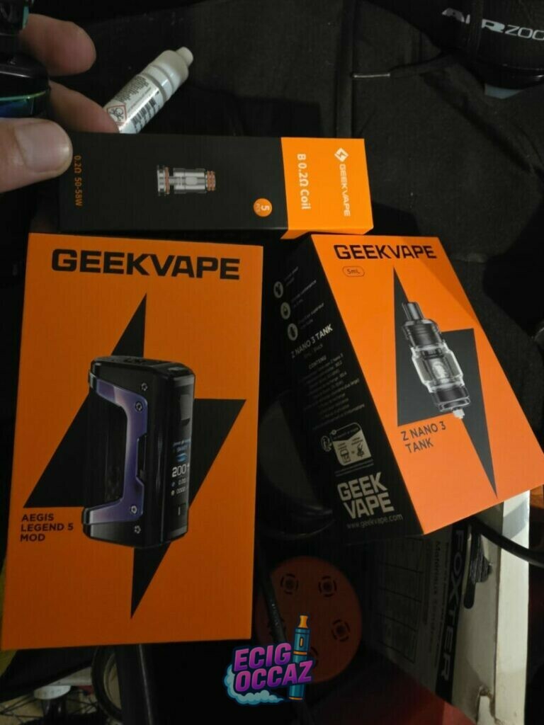 Kit Geekvape Aegis Legend 5 + Z Nano 3 + résistances – Bon état