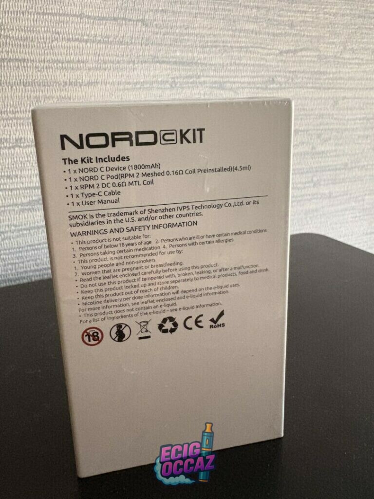 cigarette électronique NORD C KIT SMOK green Yellow – Neuf sous blister
