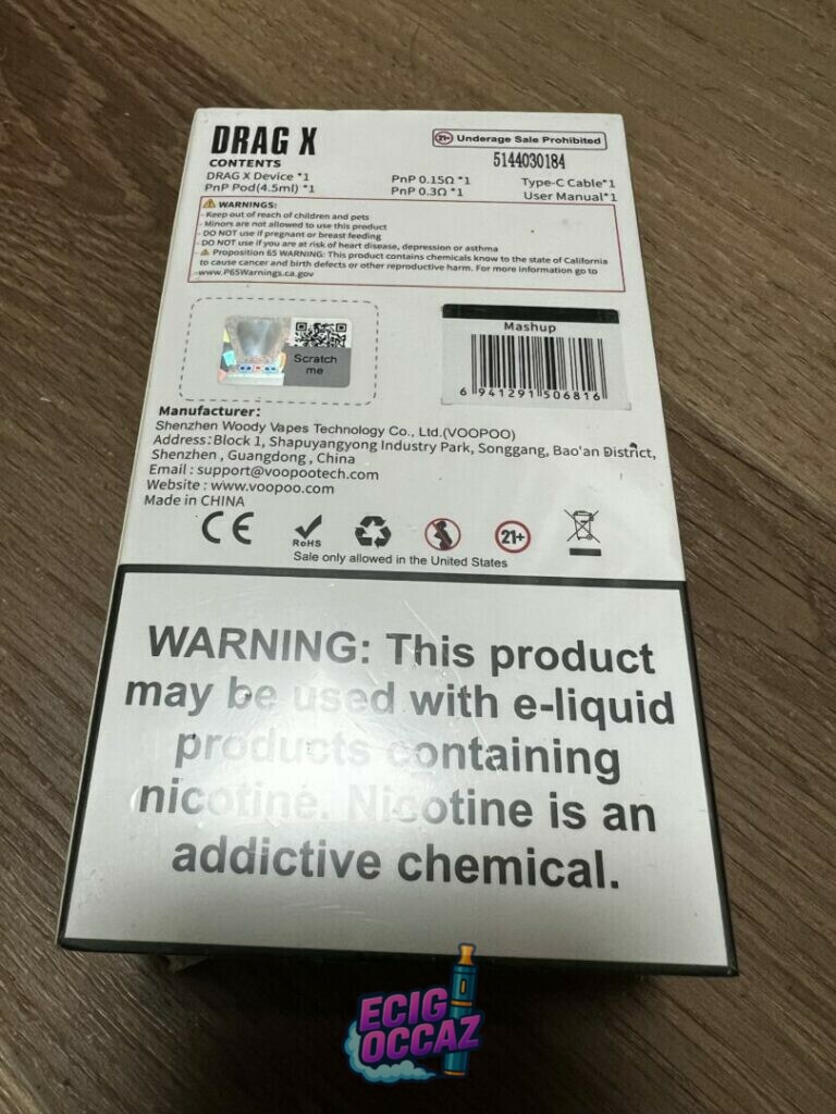 Voopoo Drag X Neuve sous blister