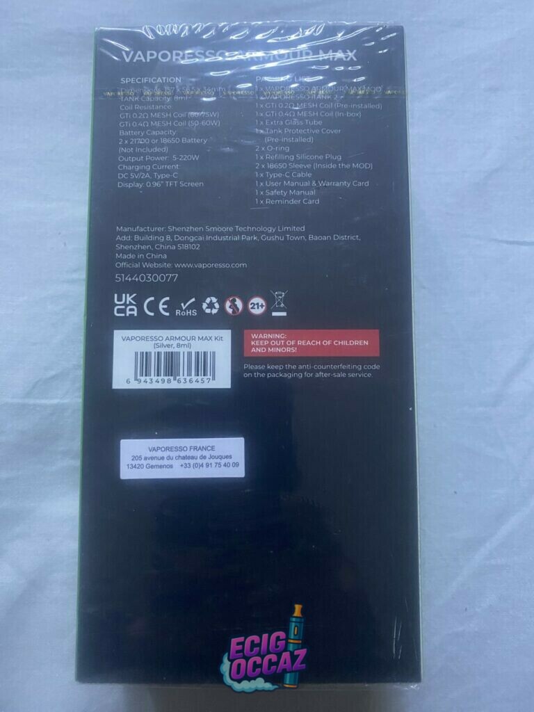 Vend kit complet vaporesso Armour max