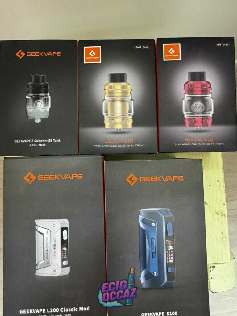 Lot Geekvape + accu + eliquide + accu