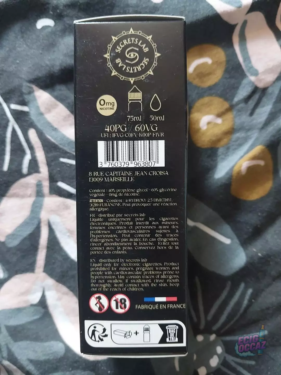 E-liquide Nox – Beurre de cacahuète / Banane / Caramel – 50 ml (Neuf)