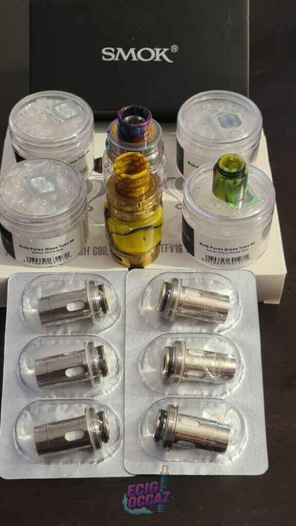 Méga Lot Smok : TFV16 Rainbow + TFV12 Prince Cobra + Résistances et Pyrex