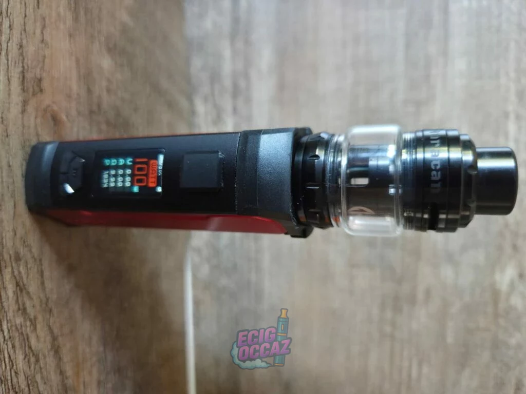 Aspire RHEA X Kit 100W Rouge/Noir + Huracan Noir – Très bon état