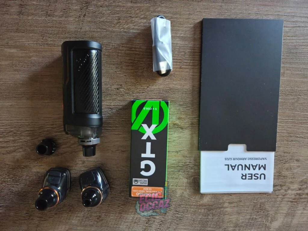 Vaporesso Armour G 80W – TBEG – 3 Pods 5 ml + 3 GTX 0.2 neuves