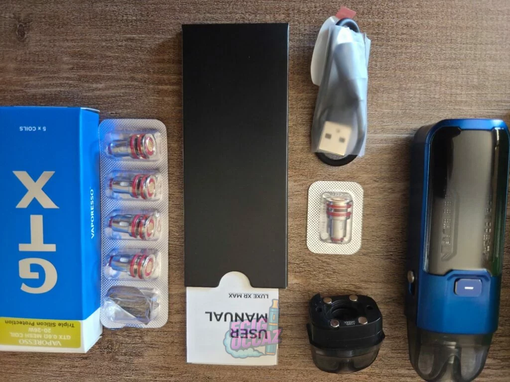 Vaporesso LUXE XR MAX 80W – 2 Pods + 5 résistances neuves – État irréprochable
