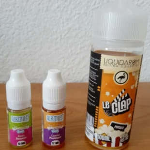 E-liquide LIQUIDAROM Le Clap – 100 ml – Neuf, jamais ouvert + 2 e-liquides en Cadeau