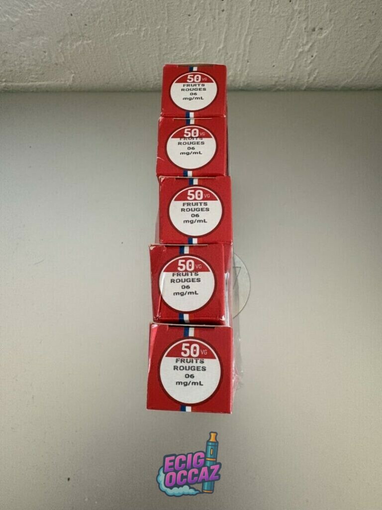 Lot 5 boîtes Fruits rouges Alfa 10ml – 6% de nicotine – Neuf sous blister