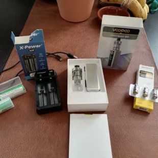 Kit complet Voopoo Vinci Spark 100W + Chargeur + Accus + Résistances