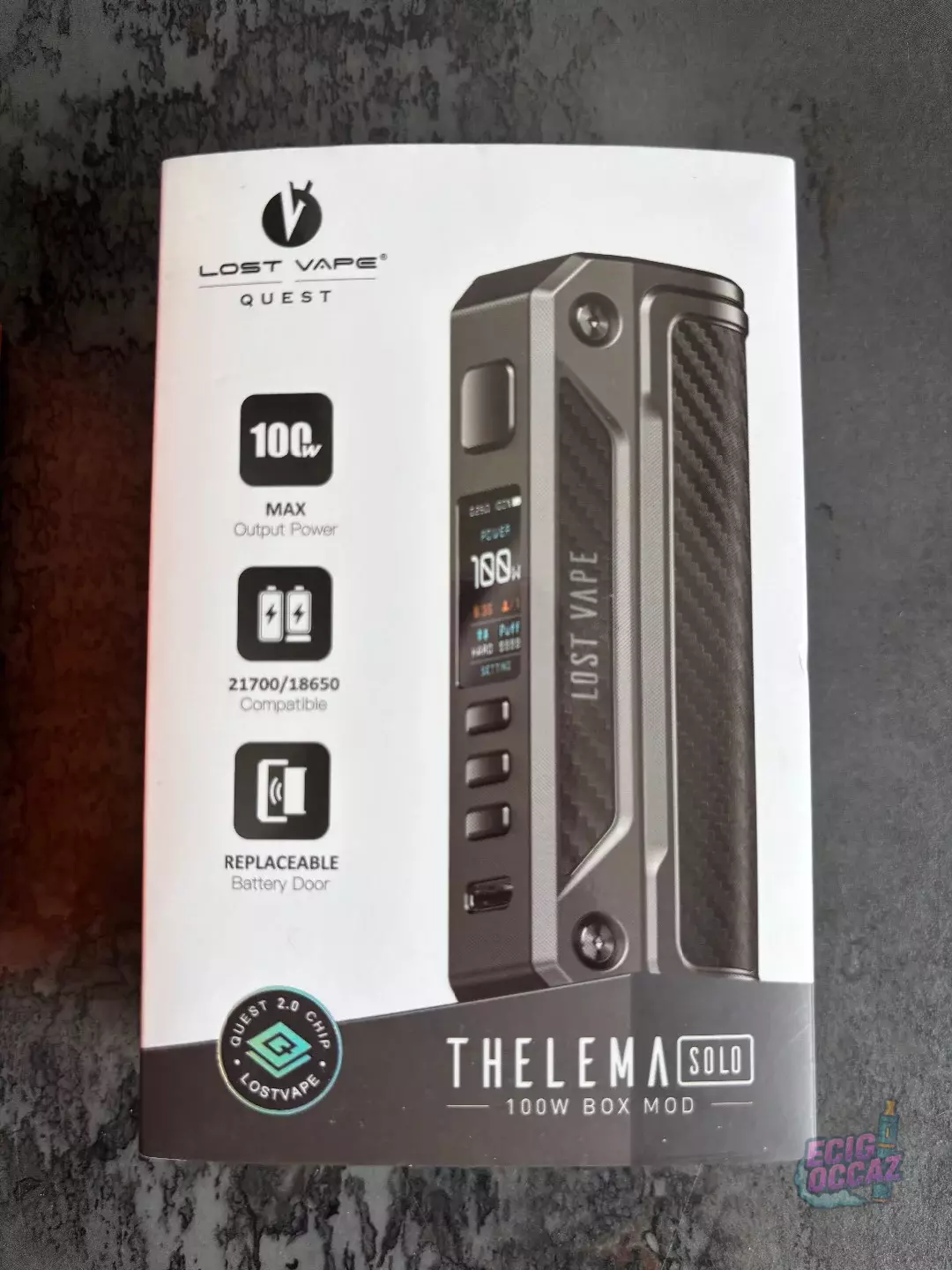 Lost Vape Thelema Solo + Zeus GeekVape + résistances + chargeur