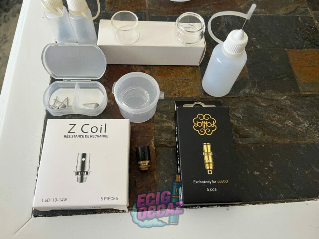 Lot complet matériel vape haut de gamme – DotMod, Vaporesso, Geekvape + accessoires