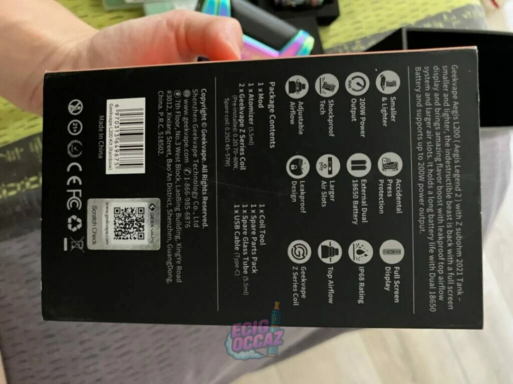 Cigarette électronique GeekVape L200 Rainbow