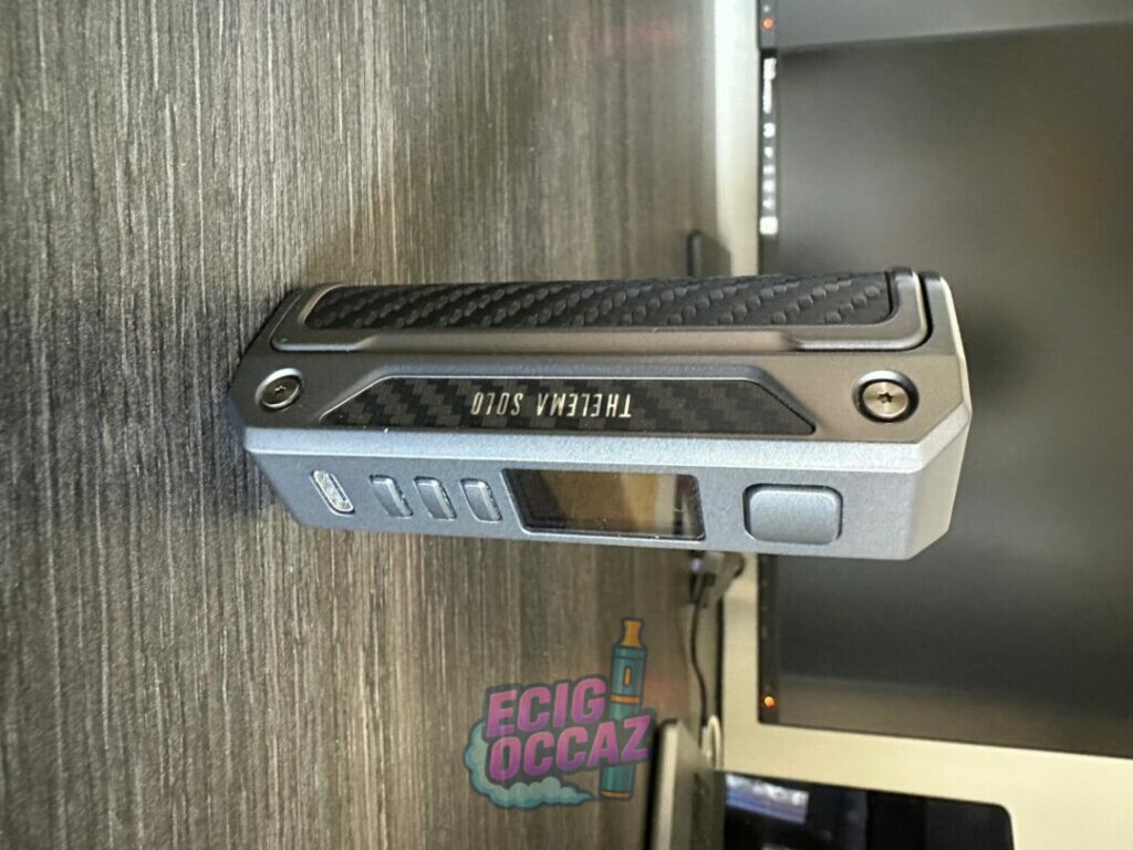 Box Lost Vape Thelema Solo 100W carbone avec boîte et câble