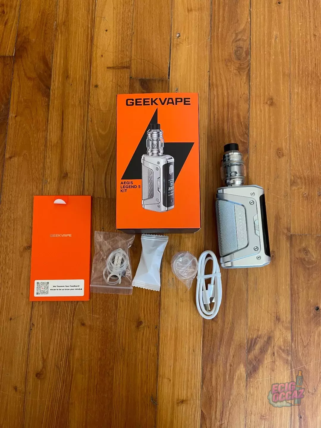 Kit GeekVape Legend 5 + 2 accus 18650 + 1 résistance 0.15 ohm