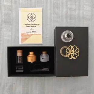 dotMod dotRDA Single Coil Gold 22mm – Complet + Certificat #8456 – RDA Collector