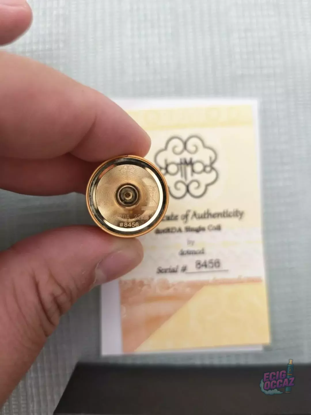 dotMod dotRDA Single Coil Gold 22mm – Complet + Certificat #8456 – RDA Collector