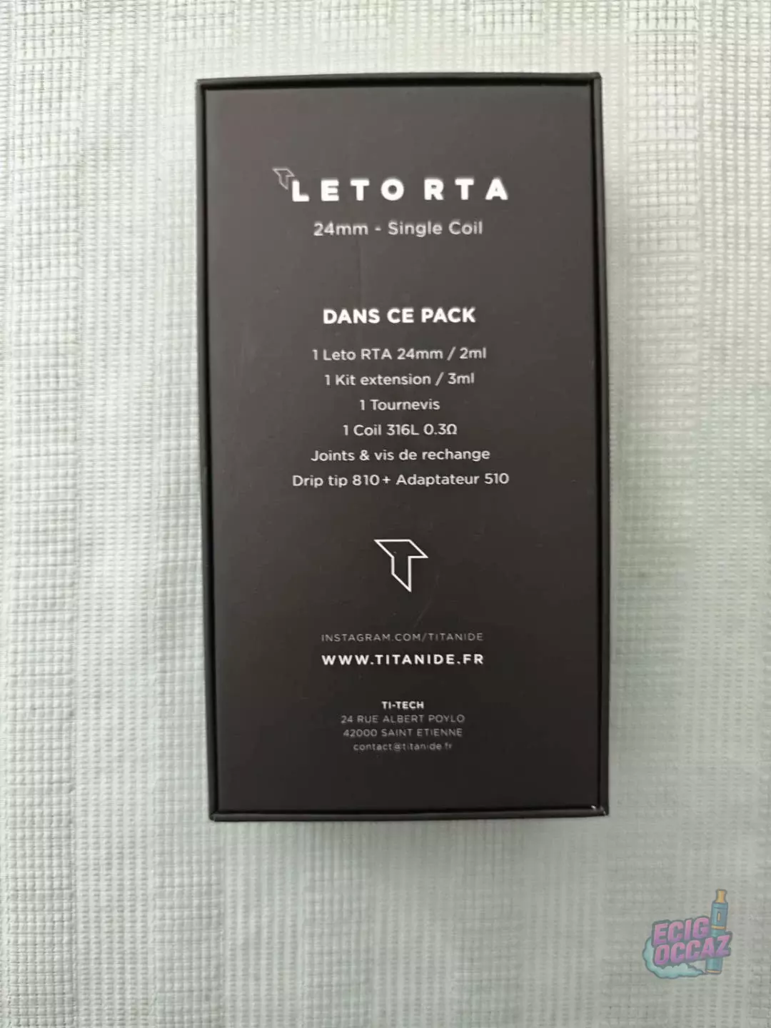 Titanide Leto RTA 24 mm – Single Coil – Black