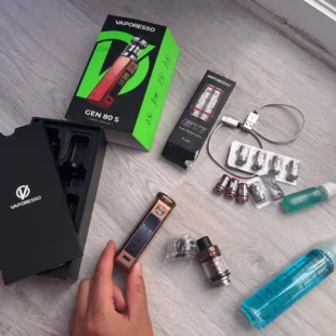 Vaporesso Gen 80S Box seule (Bronze) + 8 résistances neuves GTi (40-60W)
