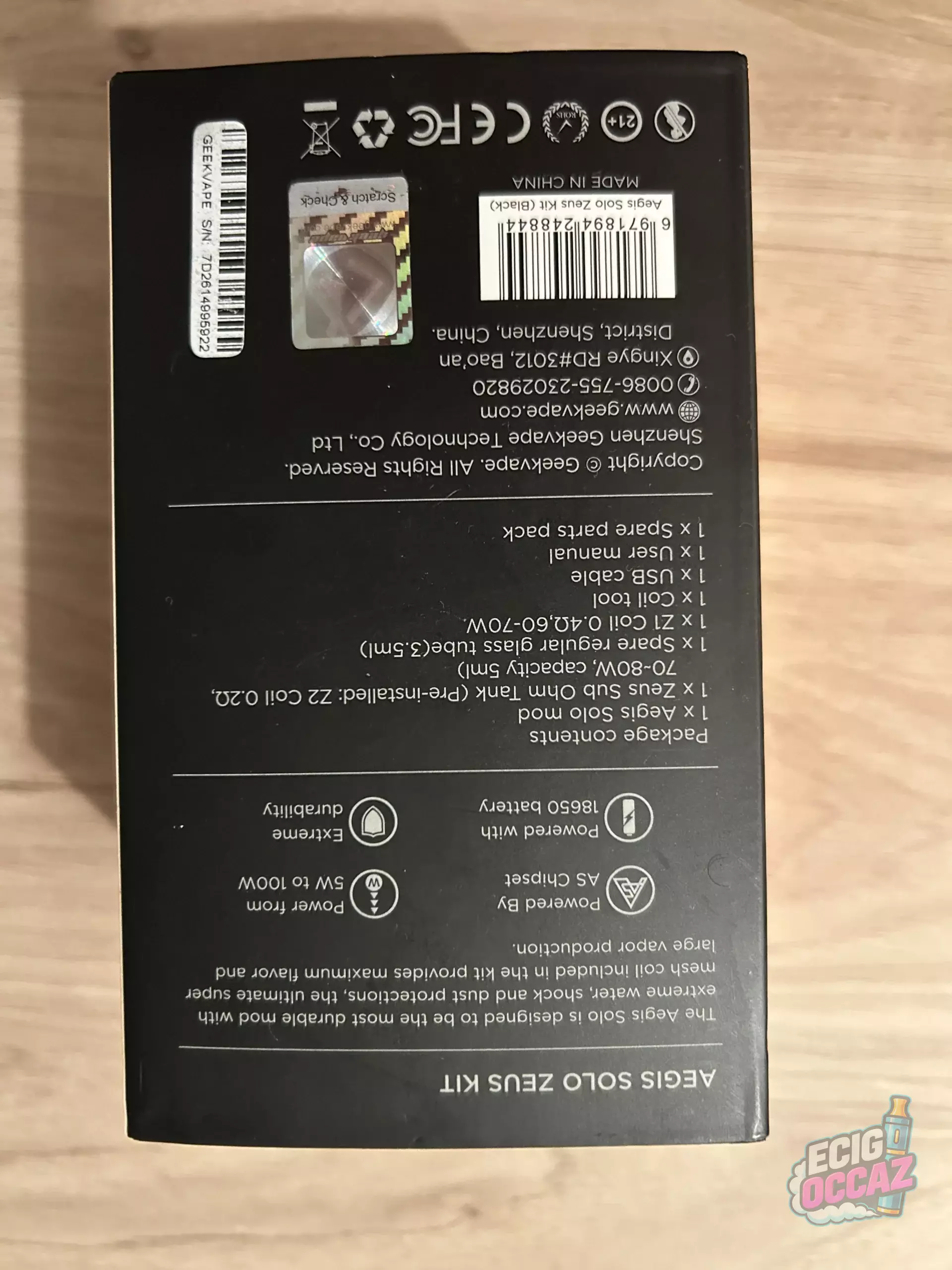 Geek vape – Aegis Solo Zeus