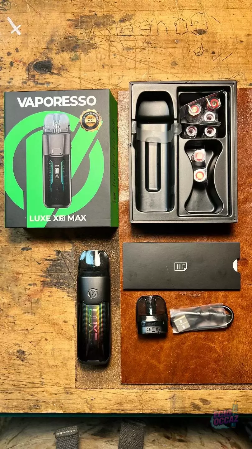 Vaporesso LUXE XR MAX Quasi neuf + 7 résistances GTX + 2 pods – neuf