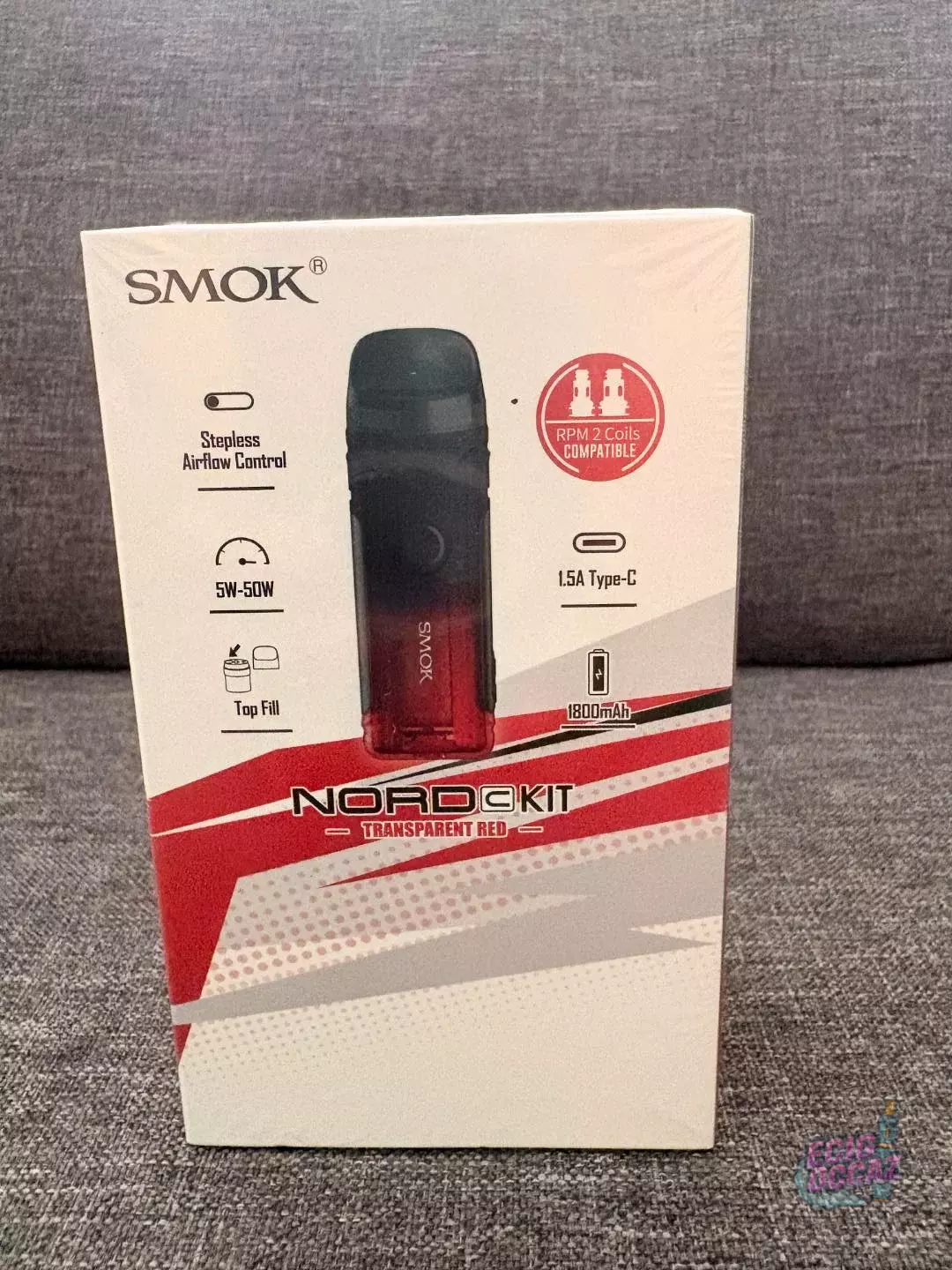 cigarette électronique NORD C KIT SMOK red transpatent – neuf sous blister
