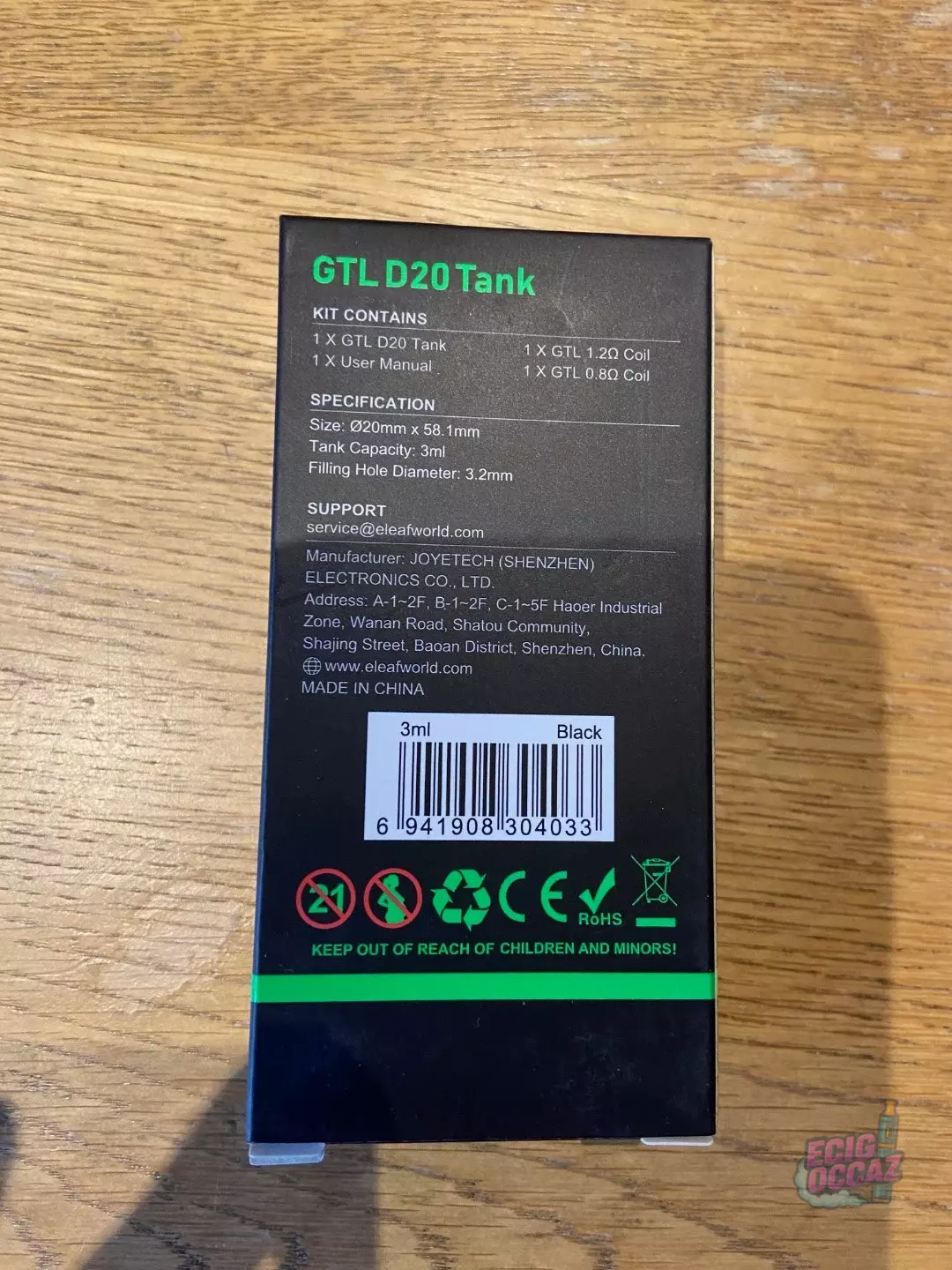 Eleaf Clearomiser GTL D20 Tank