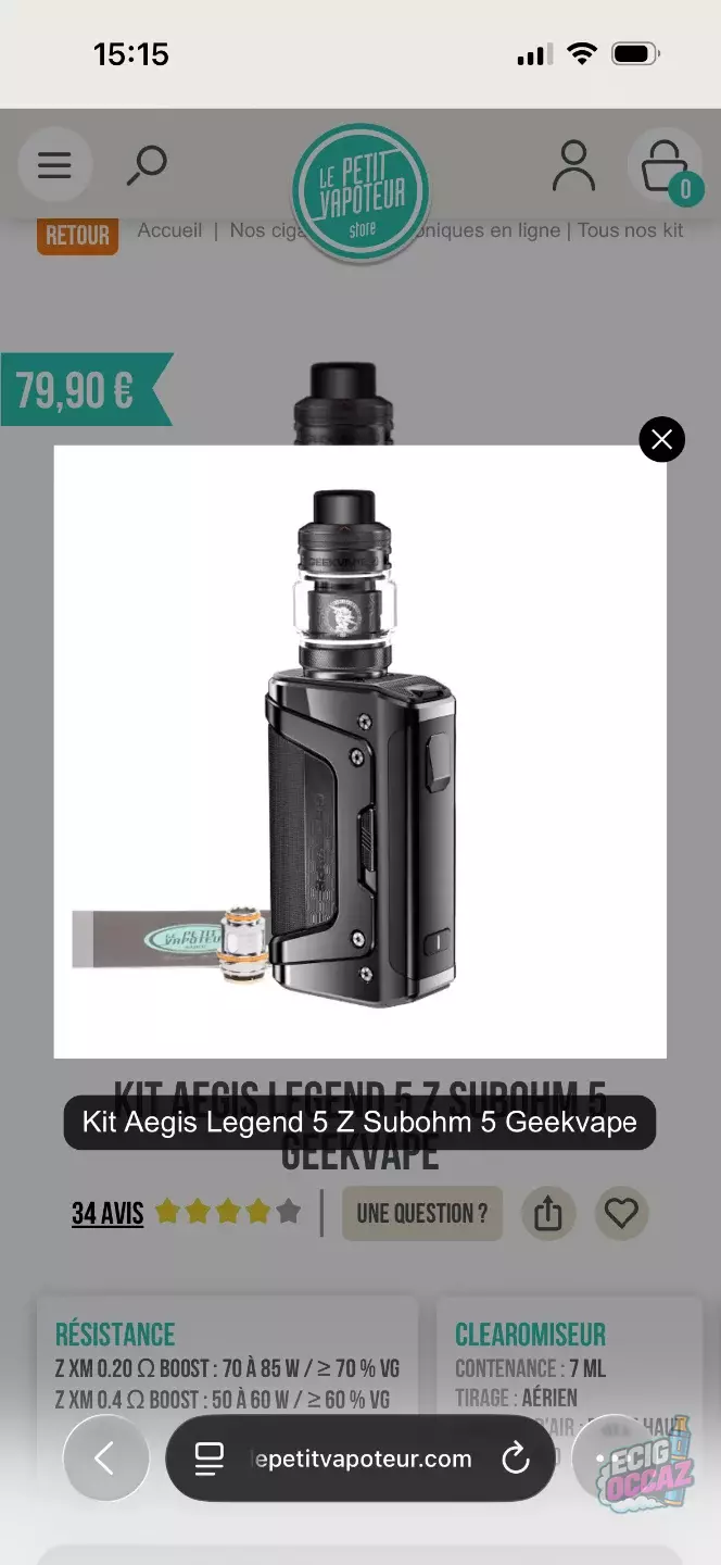 Aegis Legend 5 Z Subohm 5 Geevape