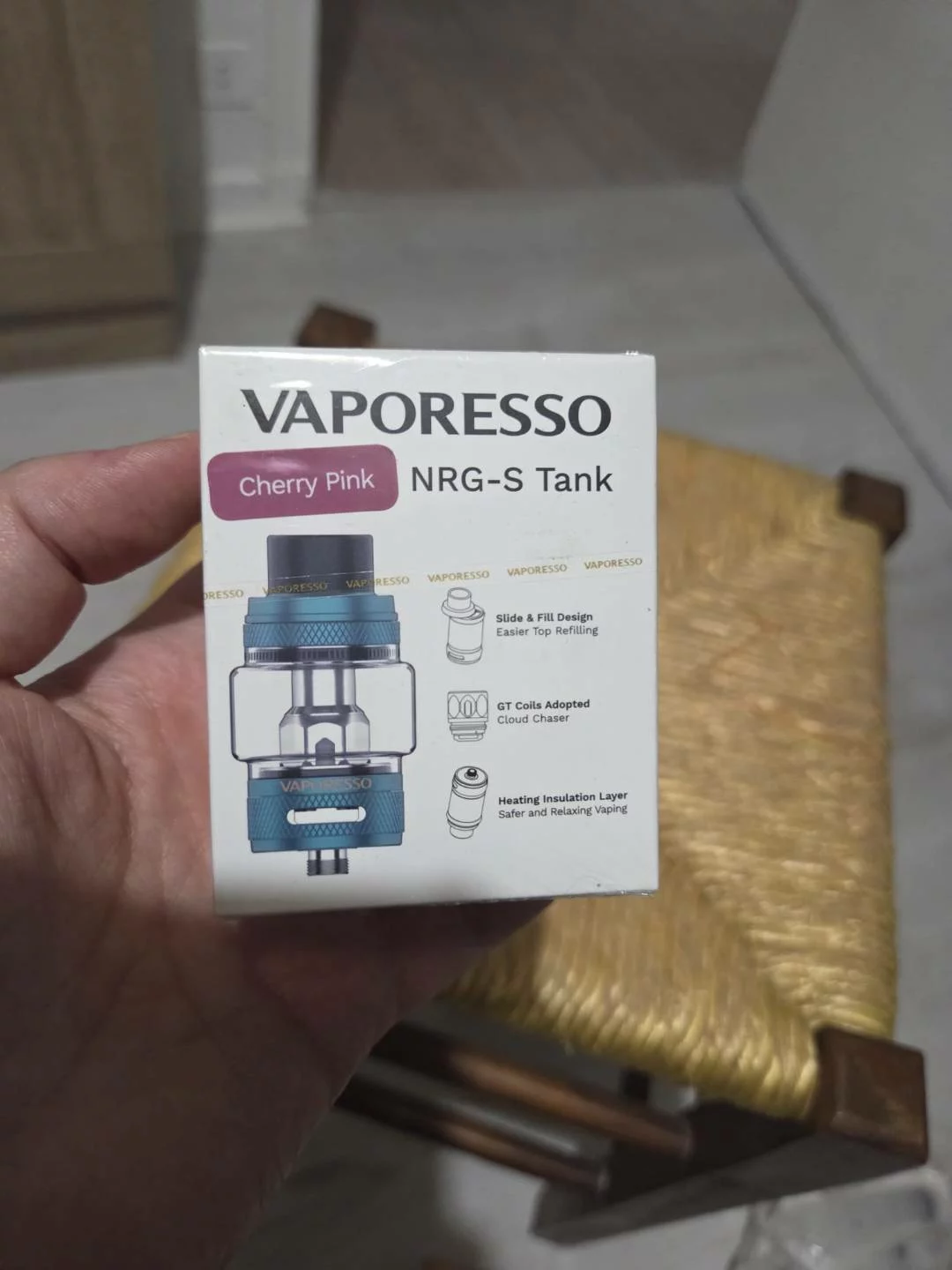 NRG-S Tank cherry pink Vaporesso, sous blister