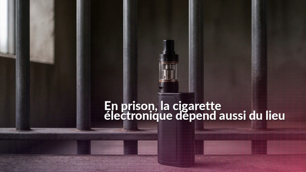 Cigarette électronique devant les barreaux d’un établissement pénitentiaire