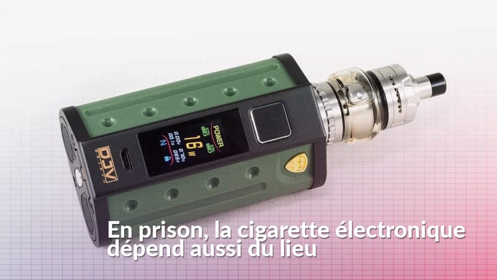Cigarette électronique devant les barreaux d’un établissement pénitentiaire