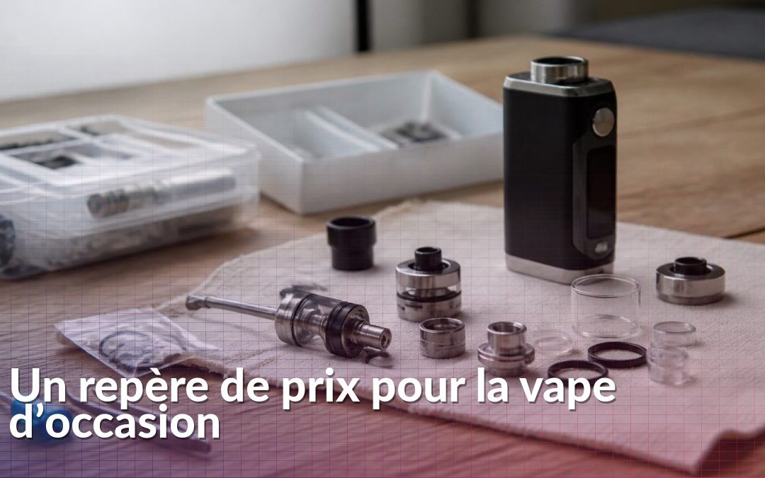 Matériel de vape d’occasion avec cigarette électronique et accessoires