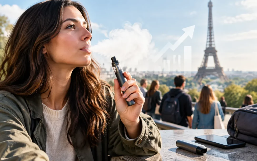 Illustration IA : 🚬 Vapotage en France : pourquoi la cigarette électronique cartonne encore en 2024