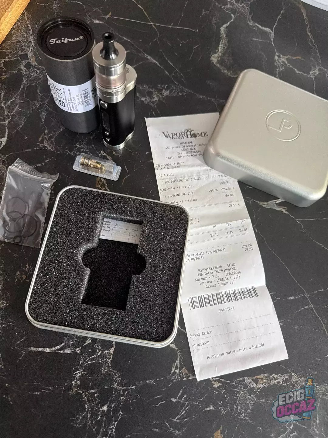 Pipeline Pro S noire + Taifun GTC + accu VTC6+ – Très bon état
